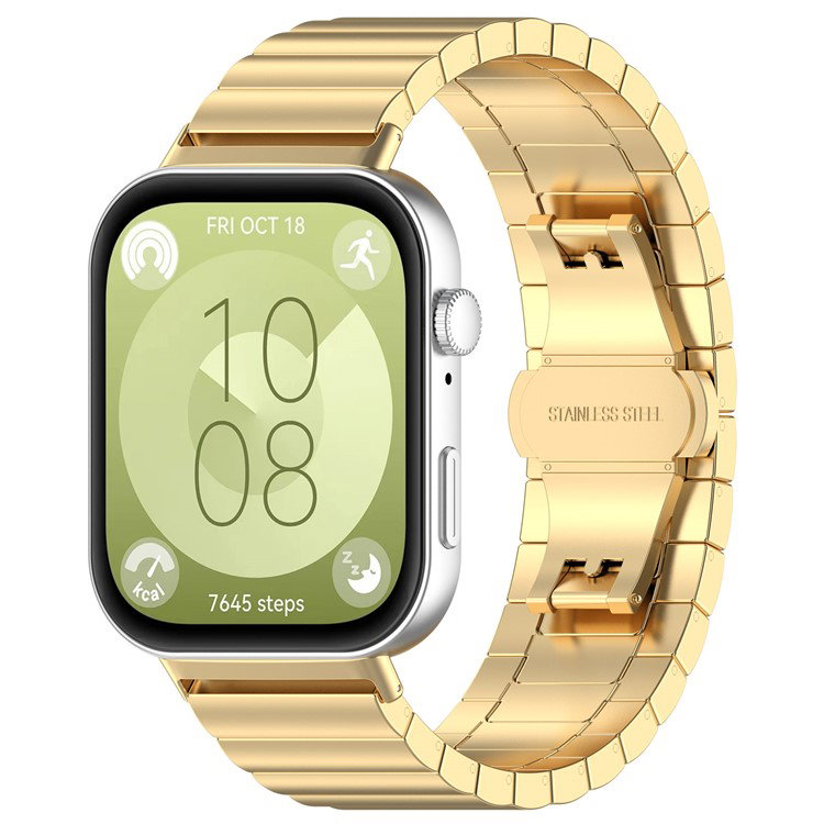Huawei Watch Fit 3 med guld rem