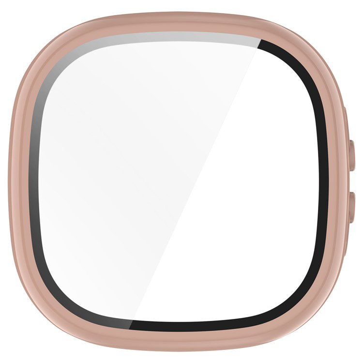 Indbygget hærdet glas på pink beskyttelsescover til Fitbit Ace LTE