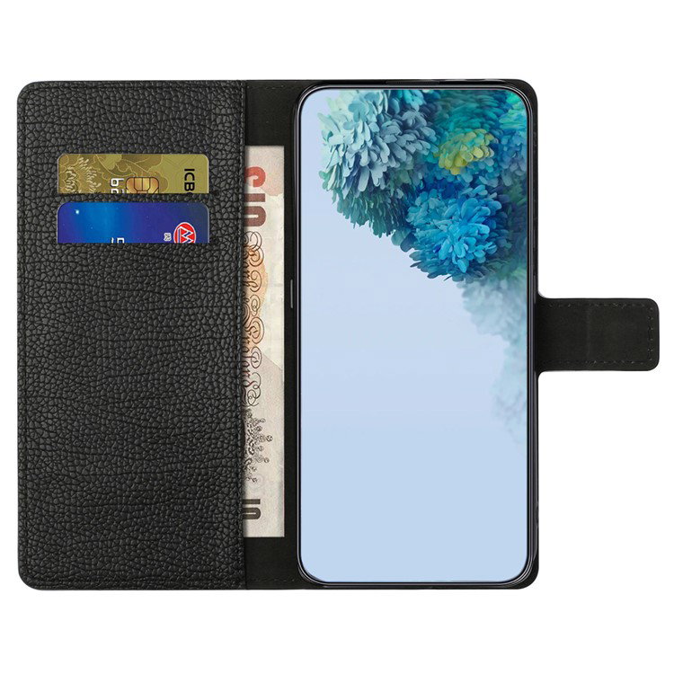 Nærbillede af kortholdere i Samsung Galaxy S24 FE læder wallet etui