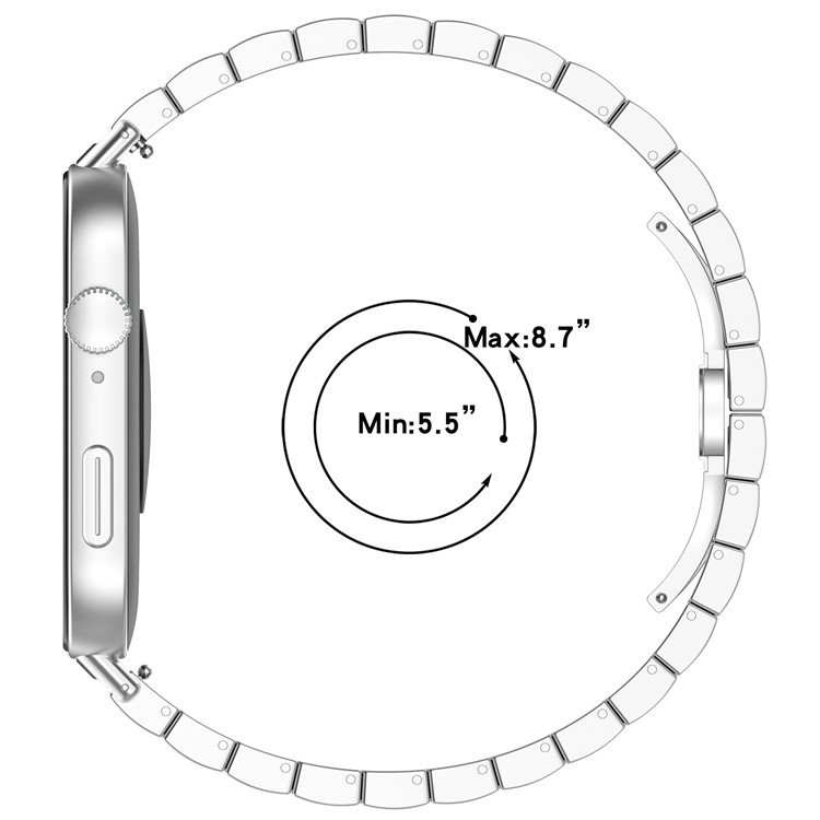 Rustfrit stål rem til Huawei Watch Fit 3 i sølv - justerbar længde
