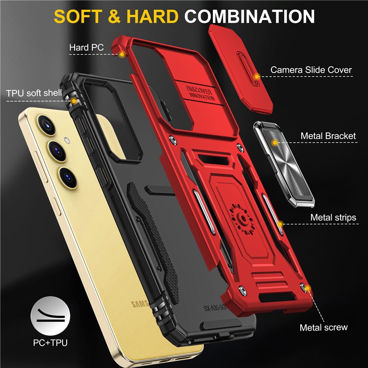 Samsung Galaxy A25 5G Cover - Rød - Installeret på telefon