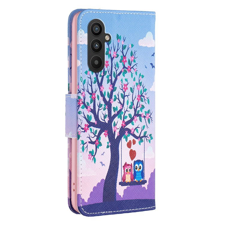 Foldbart flip cover med uglemotiv