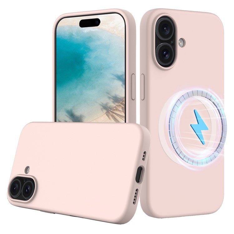 Bagfra visning af iPhone 16 Plus med silikone cover