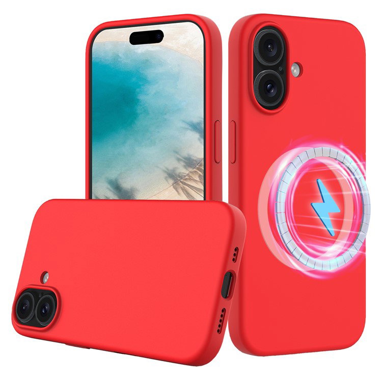 Bagside af rødt iPhone 16 Plus cover