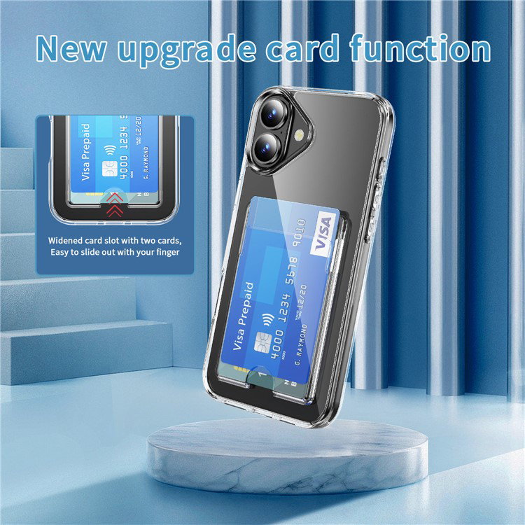 Beskyttende design af gennemsigtigt cover til iPhone 16 Plus