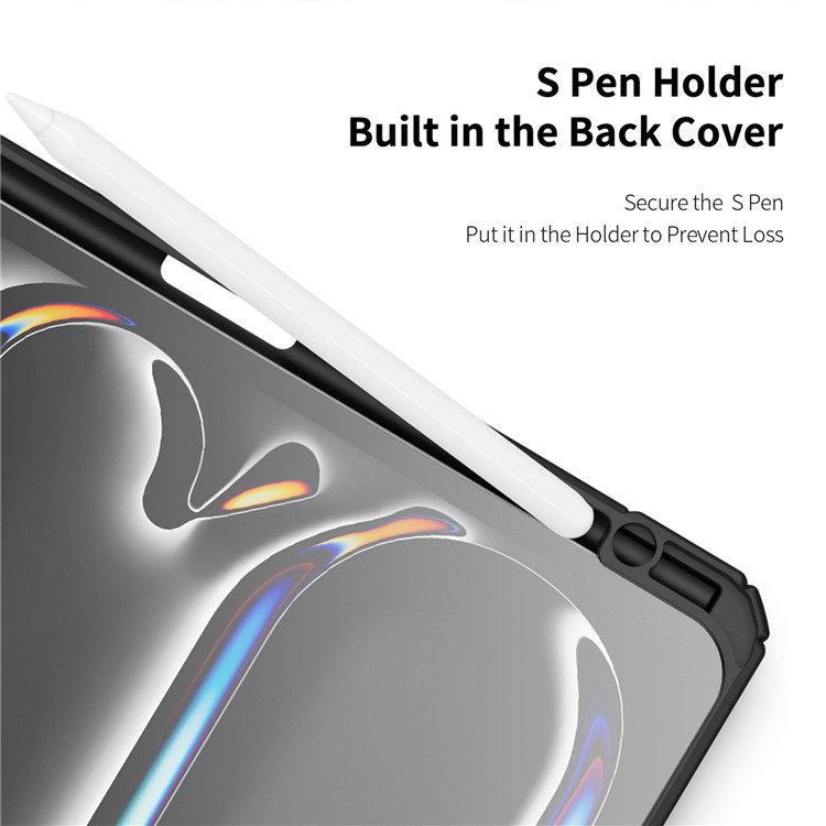 Sort cover til iPad Pro 11 (2024) med gennemsigtig bagside