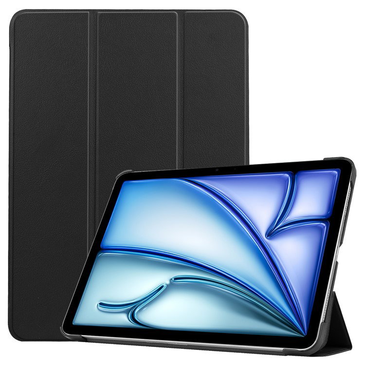 iPad Air 11" (2024) cover i sort kunstlæder forfra