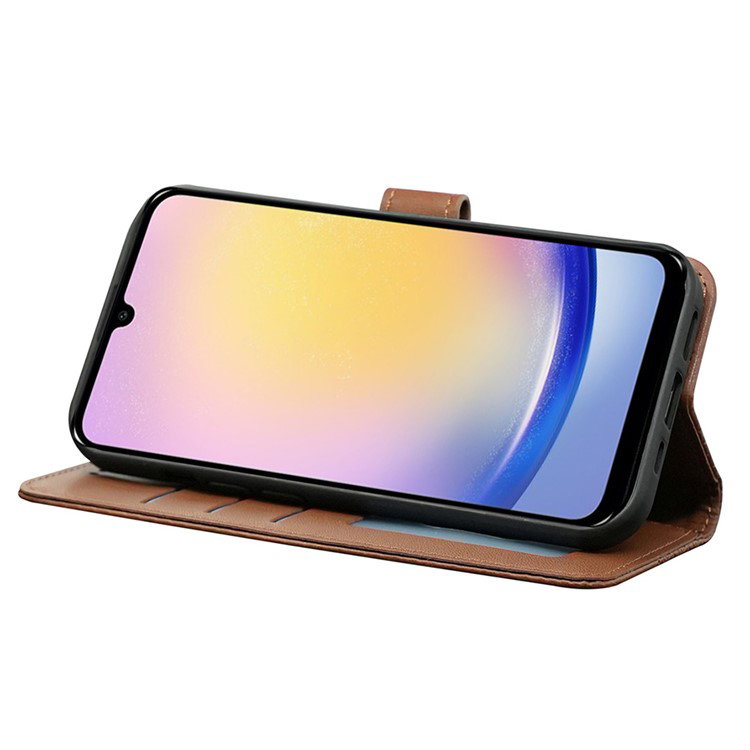 Samsung Galaxy A25 5G lædercover - brun farve