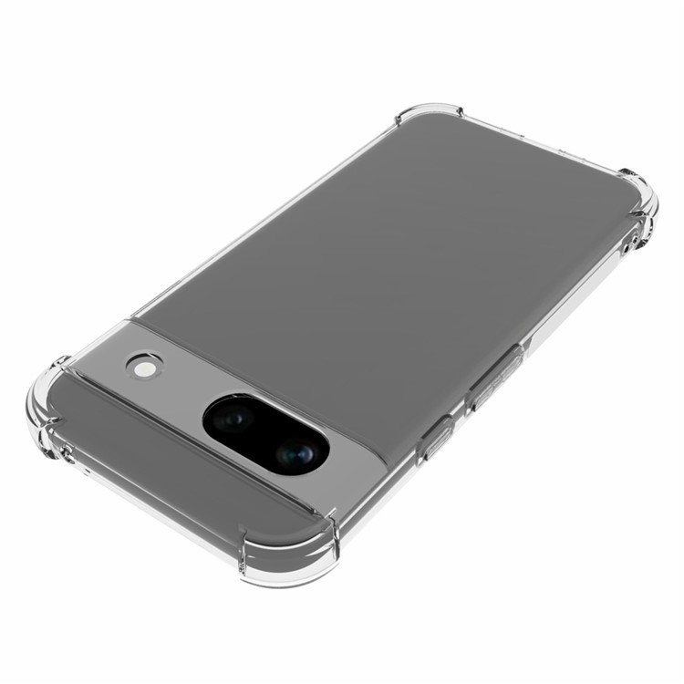Google Pixel 8a i gennemsigtig TPU cover