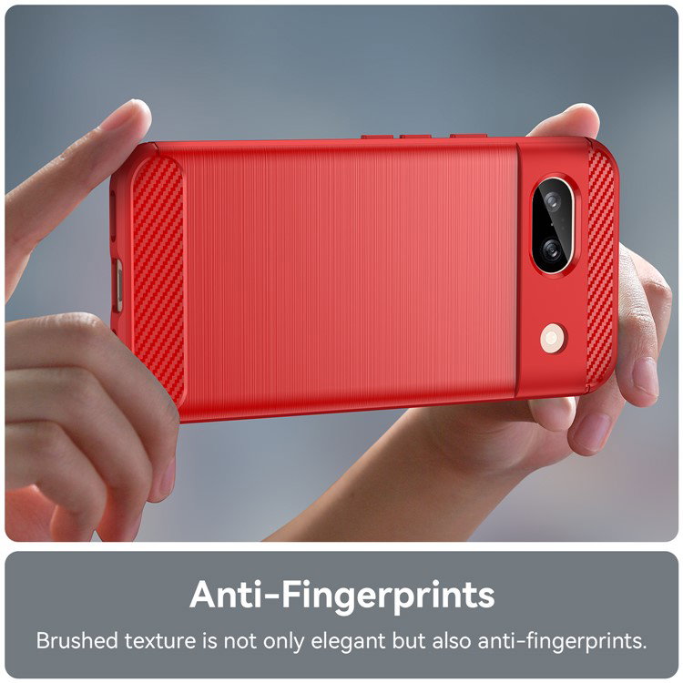 Rødt TPU cover til Google Pixel 8a knapper og porte