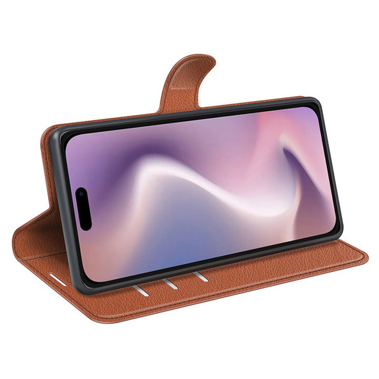 Foldbar stand på iPhone 16 lædercover