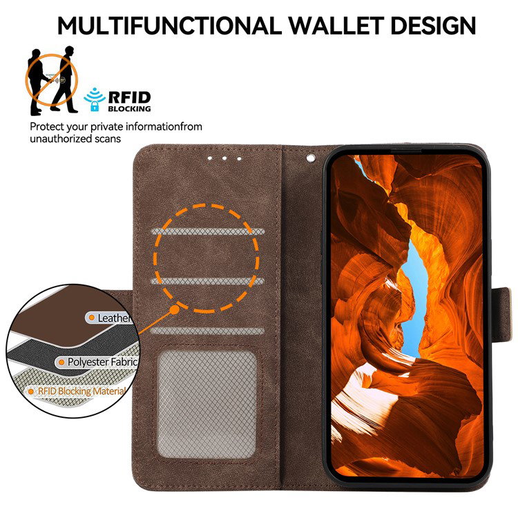 Xiaomi 14T læder flip cover set fra oven