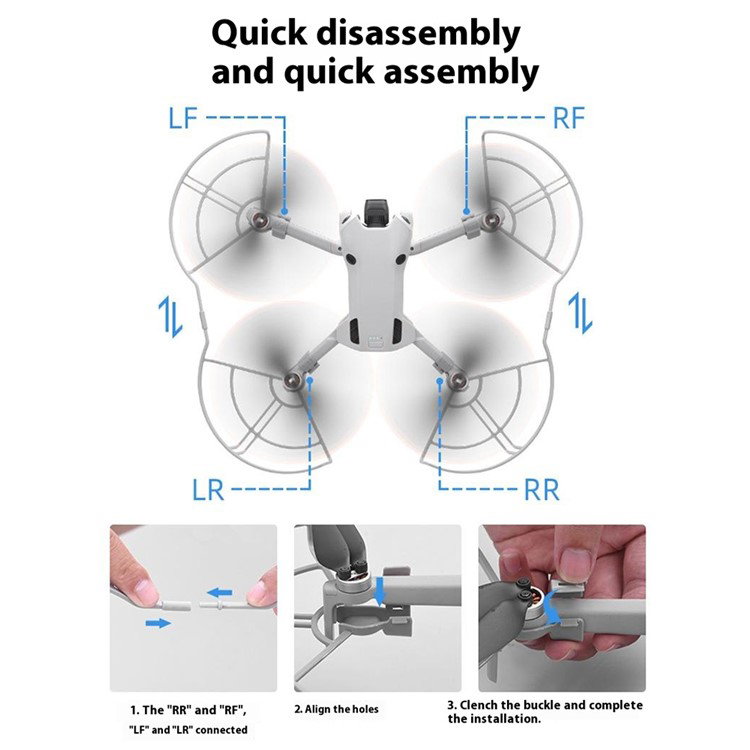 Drone flyvende med propellerbeskytter