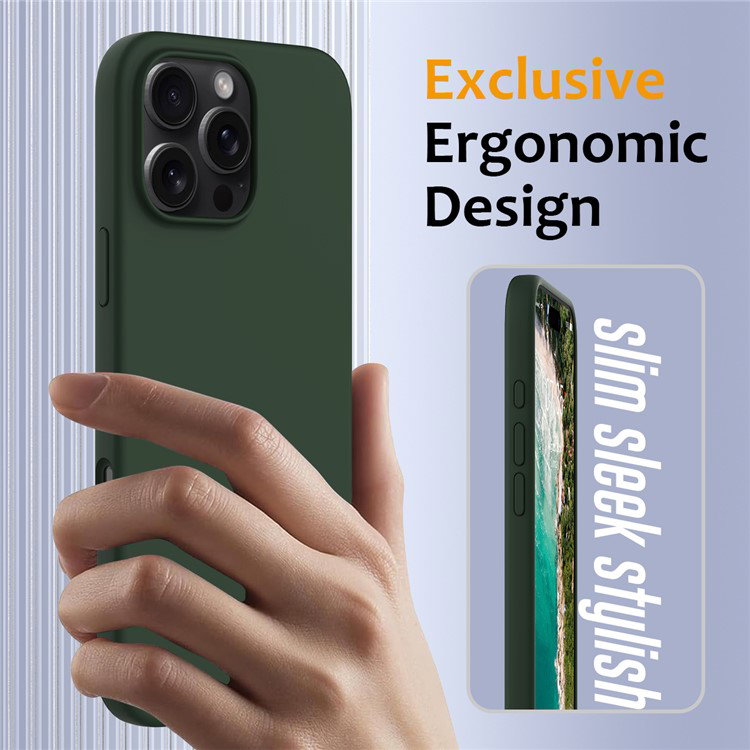 Det mørkegrønne design på iPhone 16 Pro Max coveret