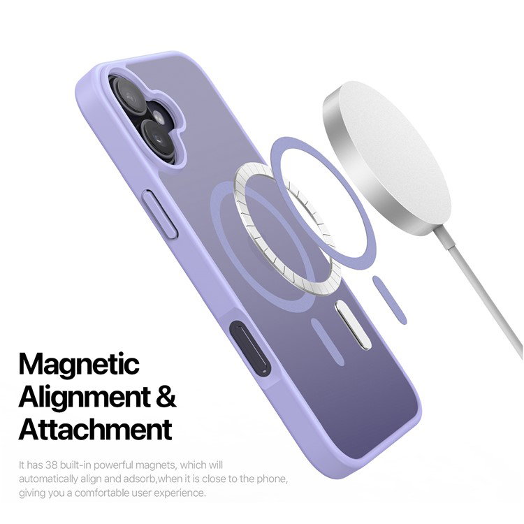 Mat finish på bagsiden af iPhone 16 cover