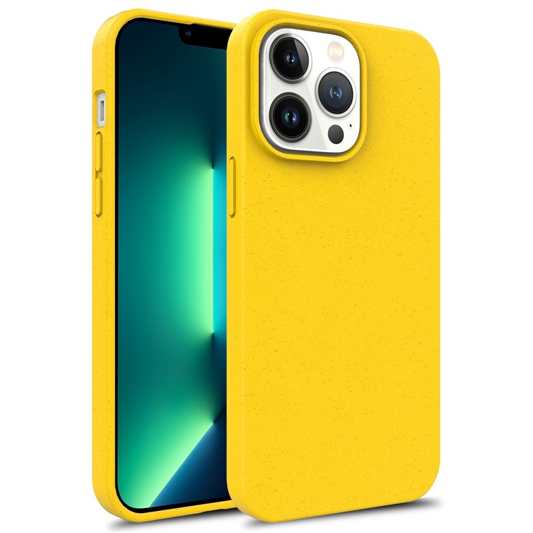 Nærbillede af gult iPhone 16 Pro Max cover