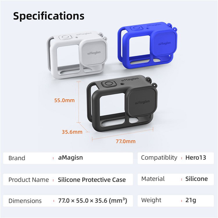 Illustration af nem adgang til porte på GoPro Hero 13 med cover
