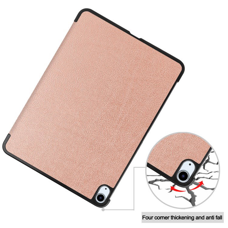 iPad Air 11 etui i rosaguld åbent med stander