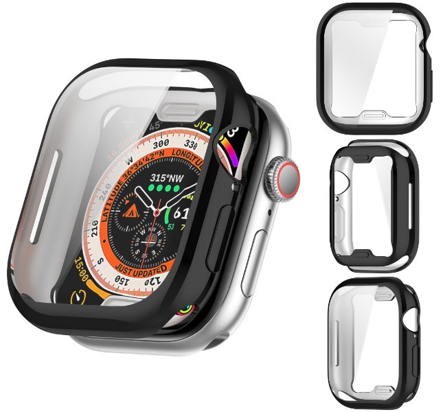 Sort TPU beskyttelsescover til Apple Watch 42mm bagfra