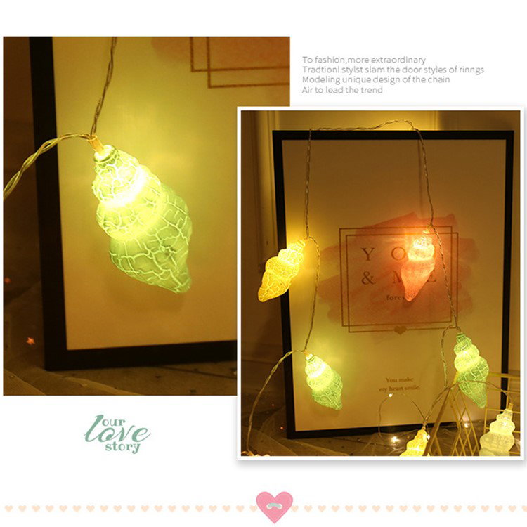 Konkylieformede LED-lamper til bryllup
