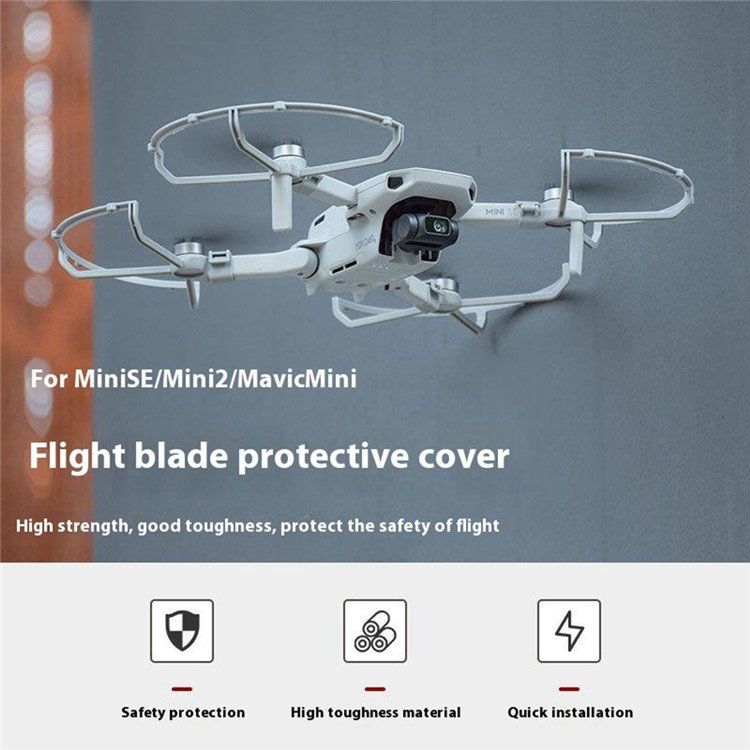 Propelbeskytter set fra siden på drone