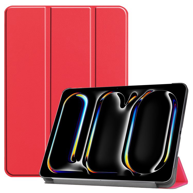 Rødt iPad Pro 11 (2024) cover set bagfra
