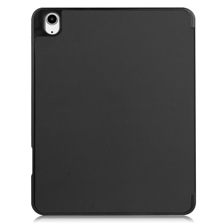 iPad Air 13 (2024) set i sort læder etui fra siden