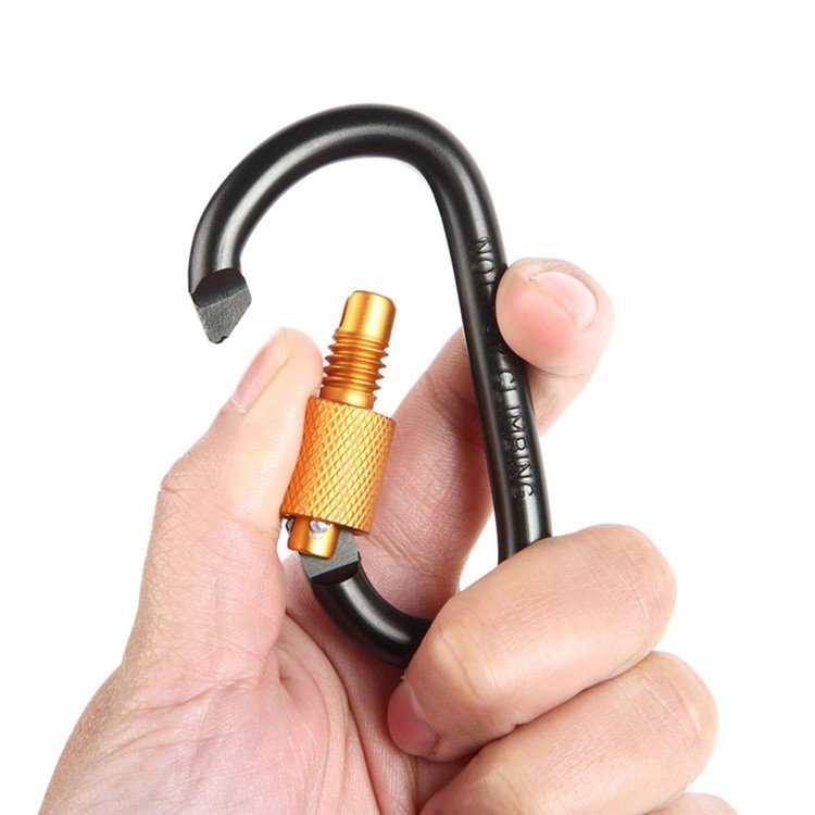 Robust rustfri stål krog og aluminium D-ring