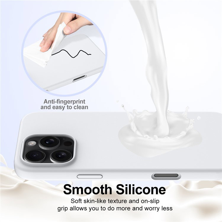iPhone 16 Pro cover visning af blødt silikone materiale