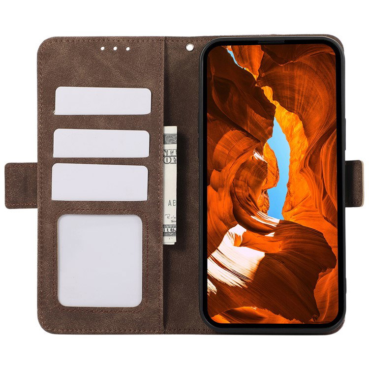 Xiaomi 14T læder flip cover set fra siden