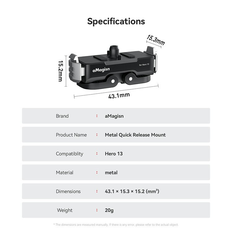 Beslags dimensioner og design vist tydeligt