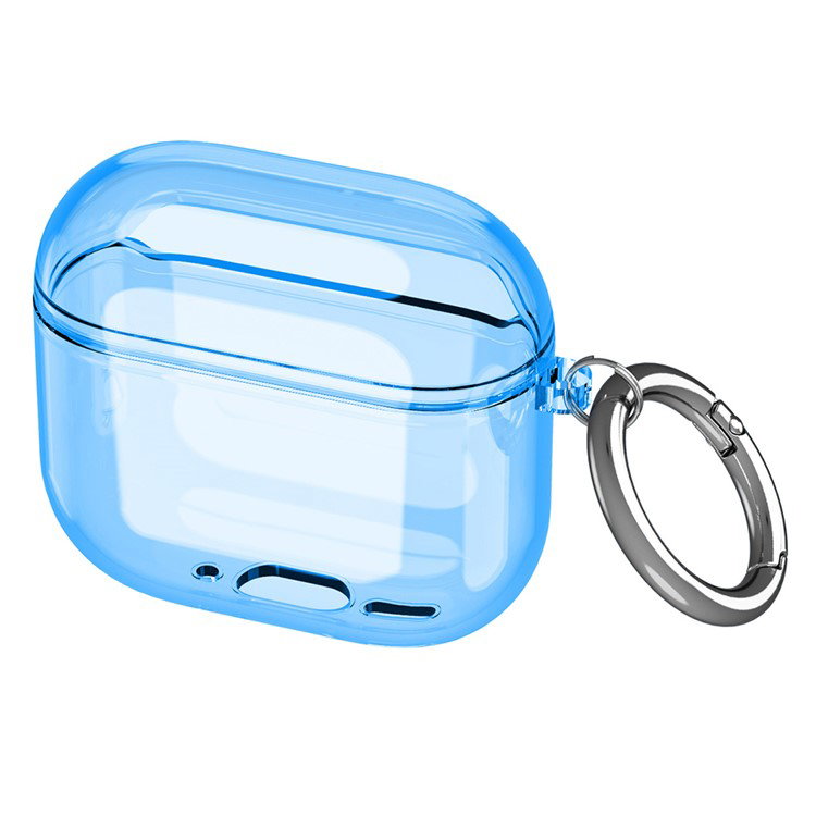 Transparent blå TPU-cover til AirPods 4