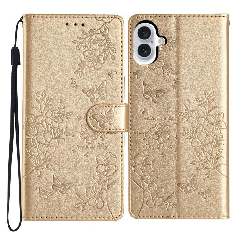 Bagsiden af iPhone 16 Pung Etui med Blomstermotiv