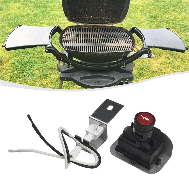 Tændingssæt til Weber grill vist tæt på
