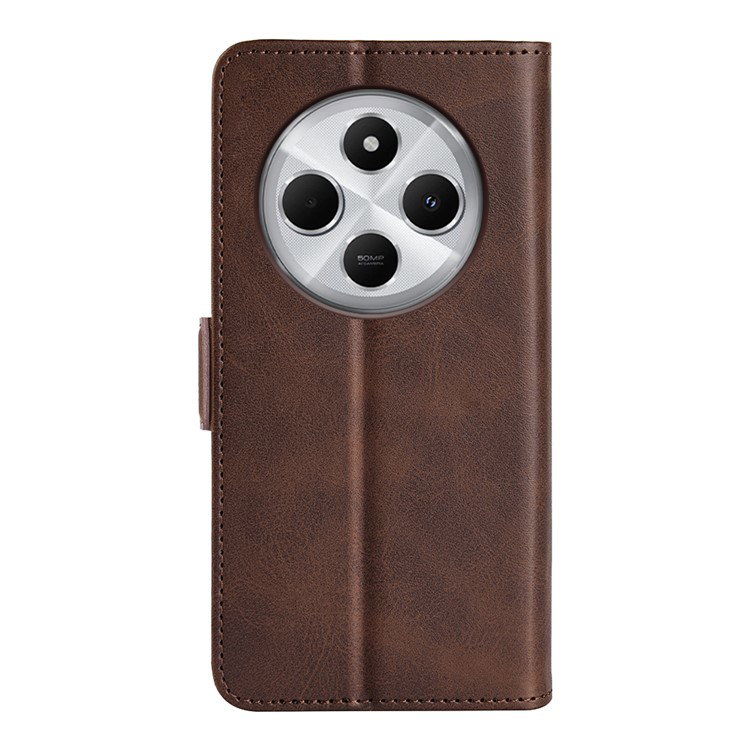Brunt kunstlæder Xiaomi Redmi 14C mobilcover