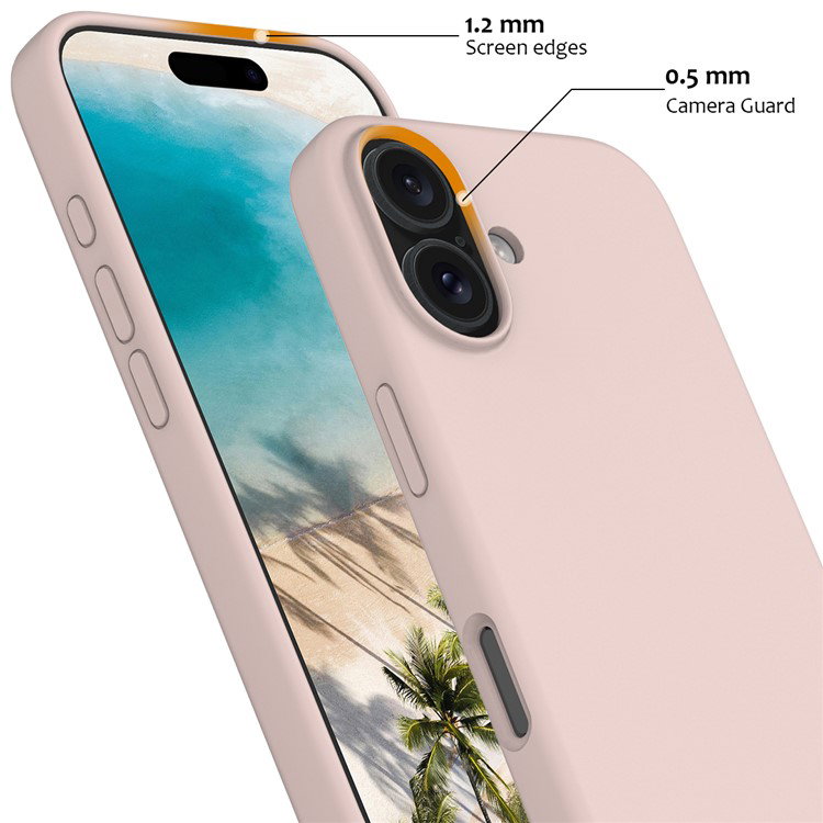 Lyserødt silikone cover beskytter mod ridser