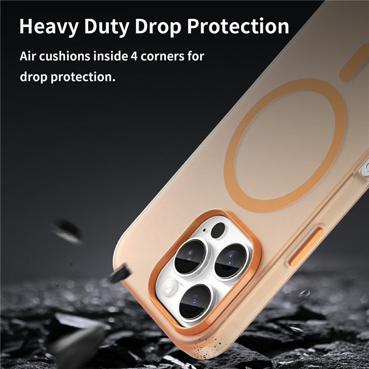 Orange farve iPhone 16 Pro Cover på bord