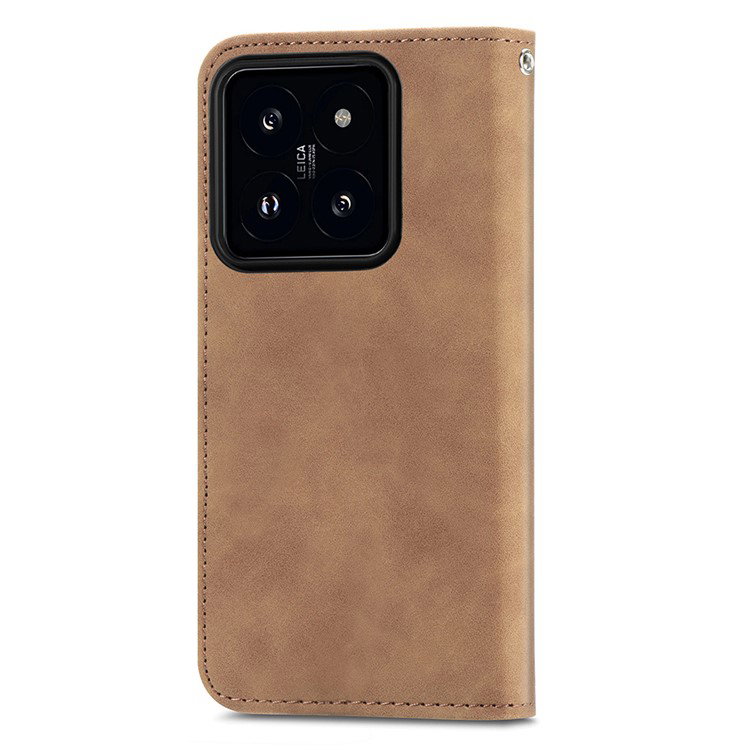 Sidevisning af Xiaomi 14T læderflipcover