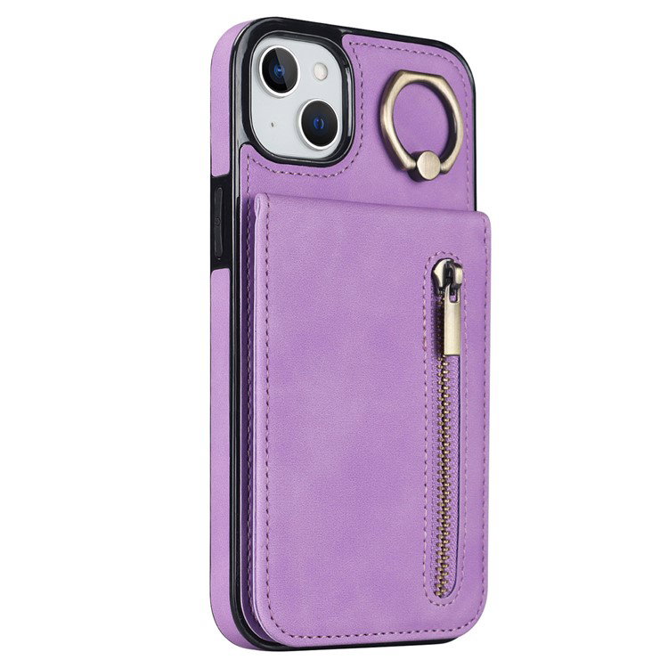 Lilla iPhone 15 cover med ID og bankkort
