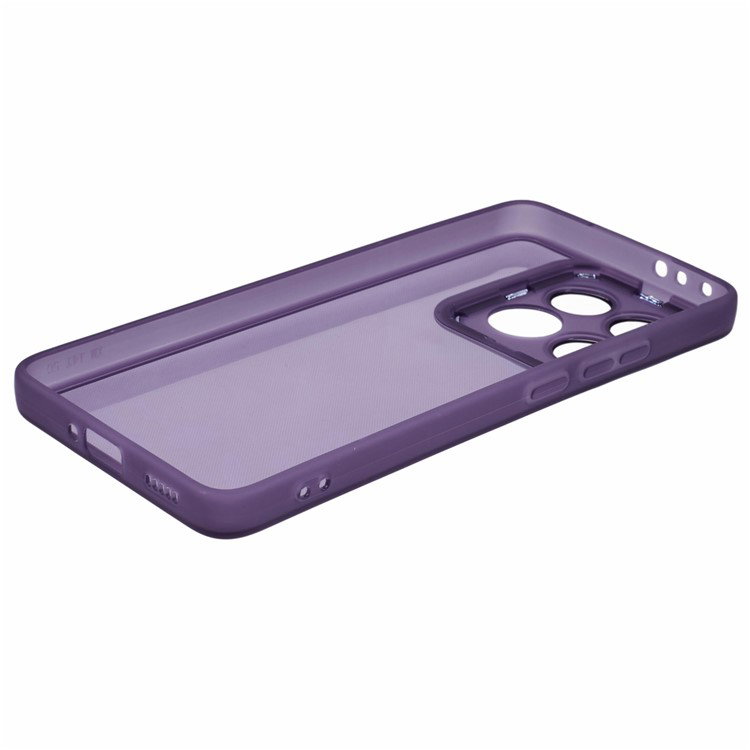 Venstre side af transparent lilla mobilcover til Xiaomi 14T