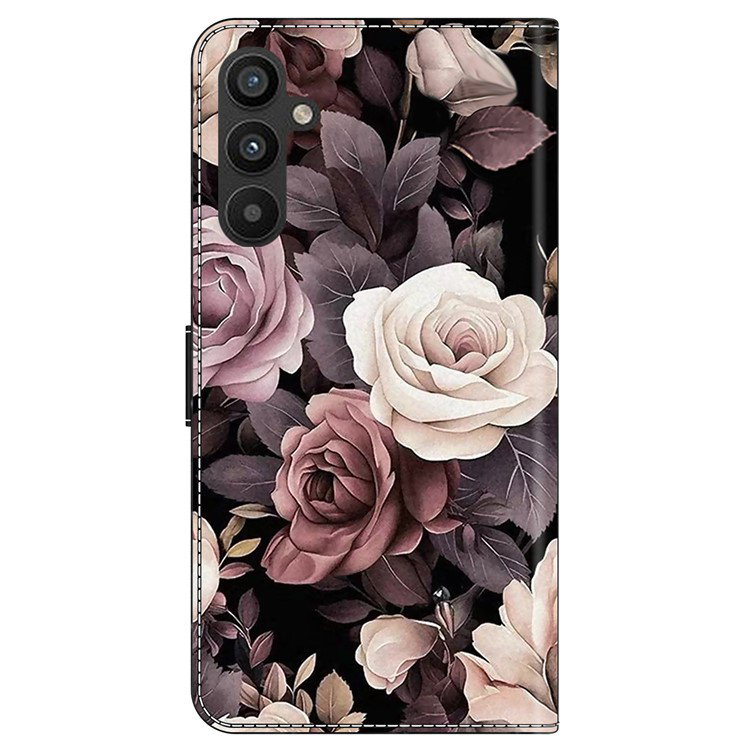 Samsung Galaxy A25 5G Pung-etui - Rose detaljebillede af PU lædermateriale