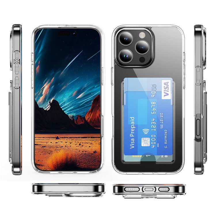 iPhone 16 Pro i coveret med kortholder