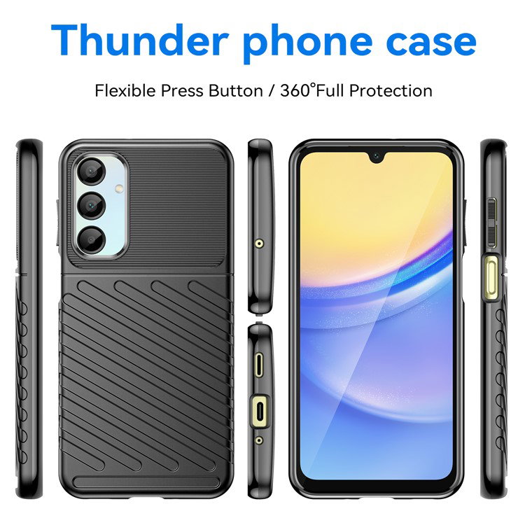 Nærbillede af ribbet overflade på Samsung Galaxy A16 5G cover