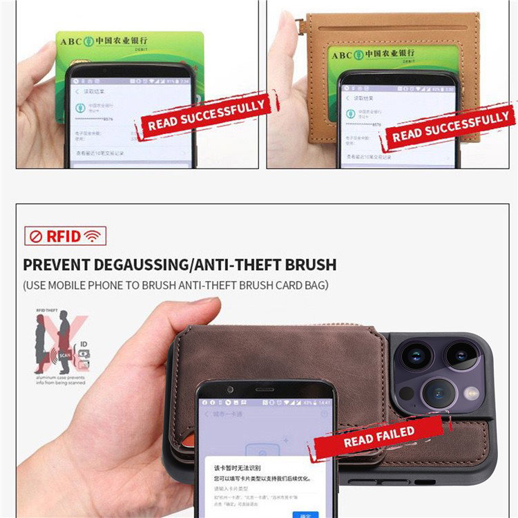 Bagsiden af Google Pixel 8 Pro læder cover med kortholder
