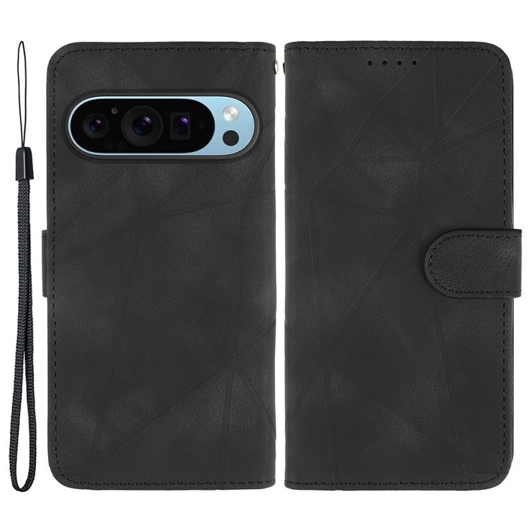 Nærbillede af Google Pixel 8 Pro Lædercover med lukket magnetisk flip