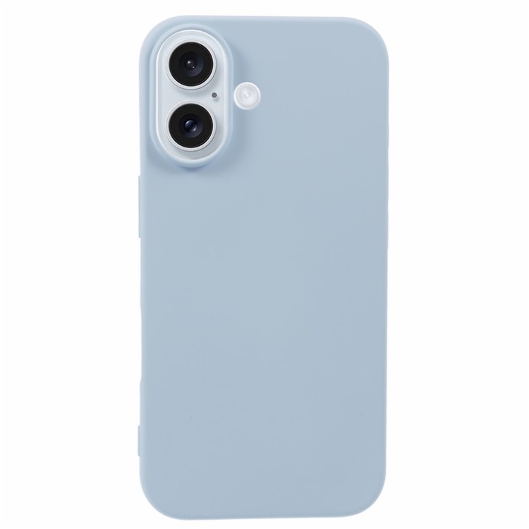 Forhøjet kant på babyblåt TPU cover til iPhone 16 Plus