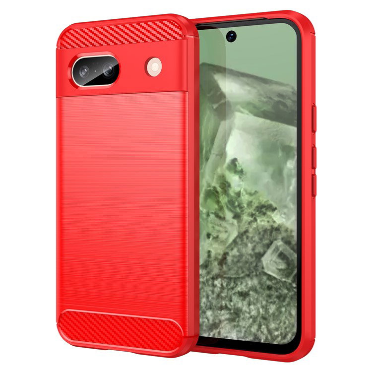 Rødt TPU telefoncover til Google Pixel 8a bagside