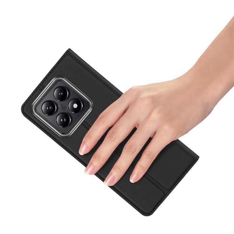 Xiaomi 14T Pro i lædercover set fra siden