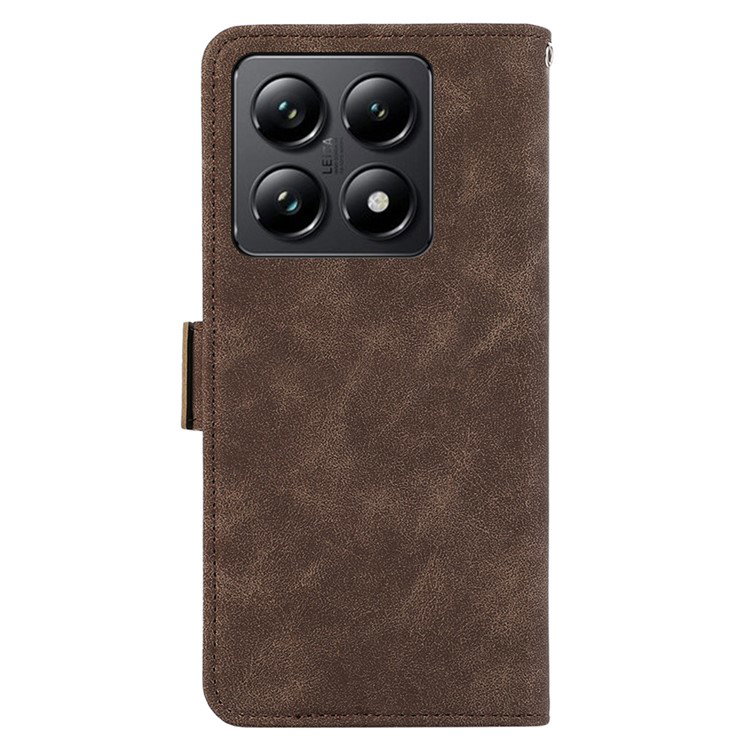 Profilvisning af brunt Xiaomi 14T Pro cover