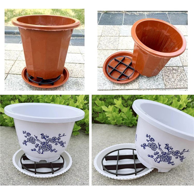 Blomsterkrukke løftet af ventilationshæver